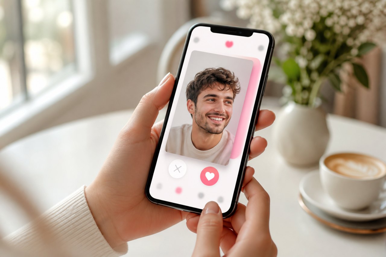سوایپ کارت پروفایل در اپ دوستیابی فارسی روی گوشی موبایل